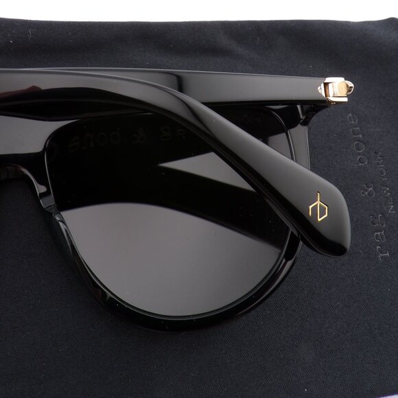 Rag & Bone Polarized Navigator Browline Shades, Round Metal Accent Retro 1056S main image 10